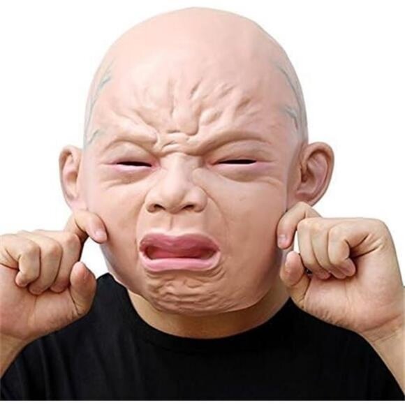 Releastic Human Mask Novelty Halloween Costume Party Latex Head Masks - Picture 5 of 7